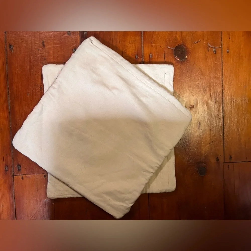 West Elm pillow covers (2) NWOT yellow green and blue pink 16x16